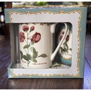 Kent Pottery Rosa Indica dichotoma Tea Coffee‎ Cup With Lid NEW